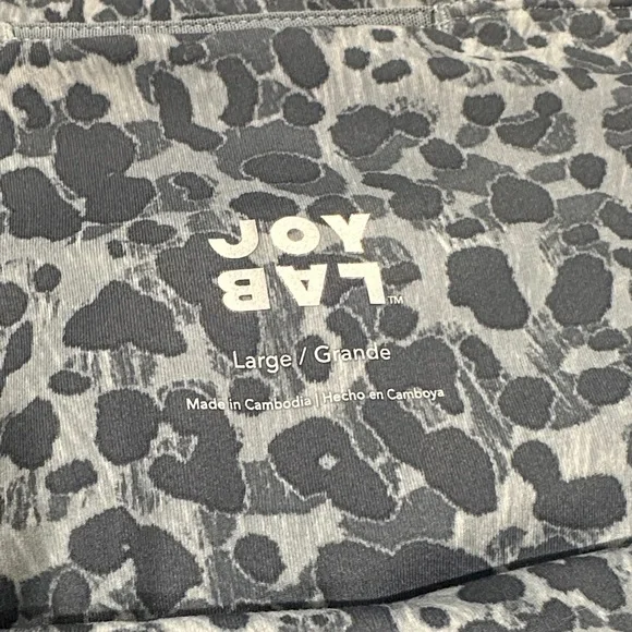 JoyLab Women’s Gray Leopard Leggings - Picture 4 of 6